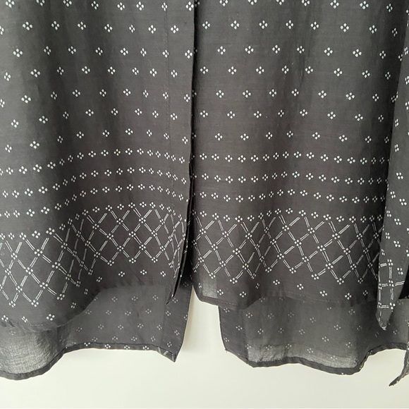 TWO BY VINCE CAMUTO GREY SLEEVELESS BUTTON DOWN COTTON/TENCEL TOP/BLOUSE, MED - Picture 5 of 13